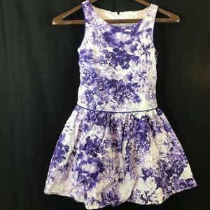 Girls Purple & White Floral Sun Dress size 8